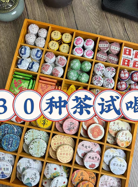 围炉煮茶30种茶样试喝装茶叶礼盒伴手礼普洱红茶白茶包花茶大礼包