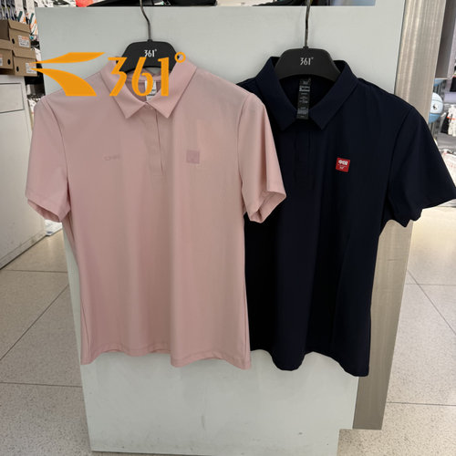 361度女士短袖POLO衫速干翻领T恤