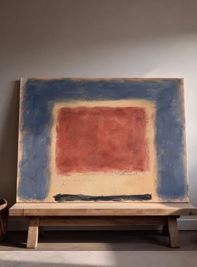 MUMO.纯手绘油画《福门》侘寂风客厅卧室抽象装饰画高级感挂画
