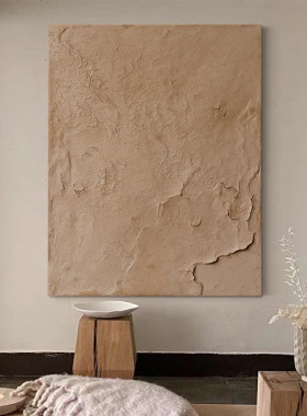 MUMO.手绘油画《夏悸》侘寂风客厅挂画高级感装饰画抽象肌理壁画