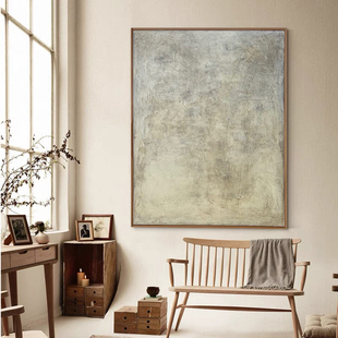 侘寂风玄关背景墙装 饰画客厅餐厅抽象挂画 繁浅 MUMO.手绘油画