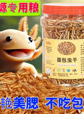 【大个头虫体】六角恐龙鱼饲料蝾螈娃娃鱼面包虫干雷龙鱼增色粮