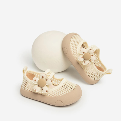 夏女宝宝学步鞋软底凉鞋透气网面