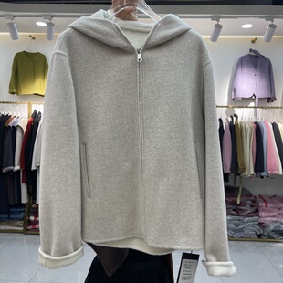 连帽韩版羊毛呢外套2025秋冬新款时尚潮流修身女短款羊毛呢大衣