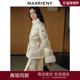 轻薄外套女 复古米白色立领羽绒服中长款 商场同款 MAXRIENY中式