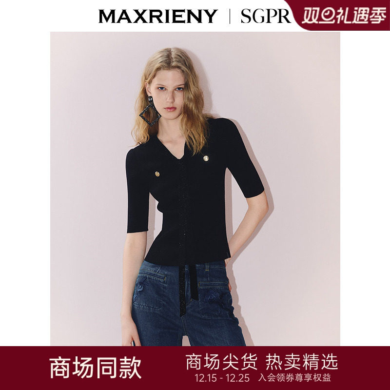 蝴蝶结飘带设计	V领设计