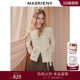 浪漫感穿搭V领绣花针织马夹女背心秋 MAXRIENY法式 优雅游牧