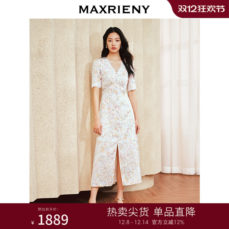 浪漫复古氛围感蕾丝钉珠连衣裙