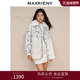 MAXRIENY优雅复古感环保皮草外套冬款 提花羽绒服