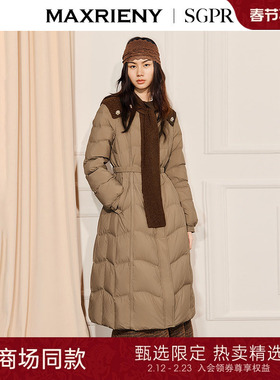 【SGPR】过膝长款浴袍式羽绒服25冬收腰系带保暖外套