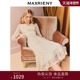 MAXRIENY复古宫廷风蕾丝连衣裙25秋款 端庄领证裙x型收腰鱼尾长裙