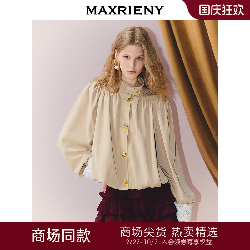 蕾丝拼接廓形夹克，廓形剪裁