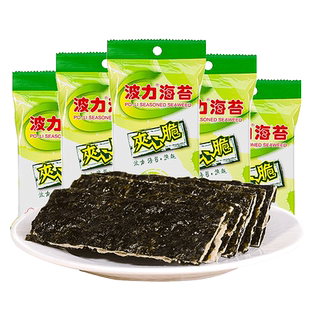 波力海苔夹心脆袋装6g*5包即食紫菜原味海苔鱼糜儿童零食小吃