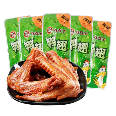 久久丫甜辣鸭翅卤味熟食