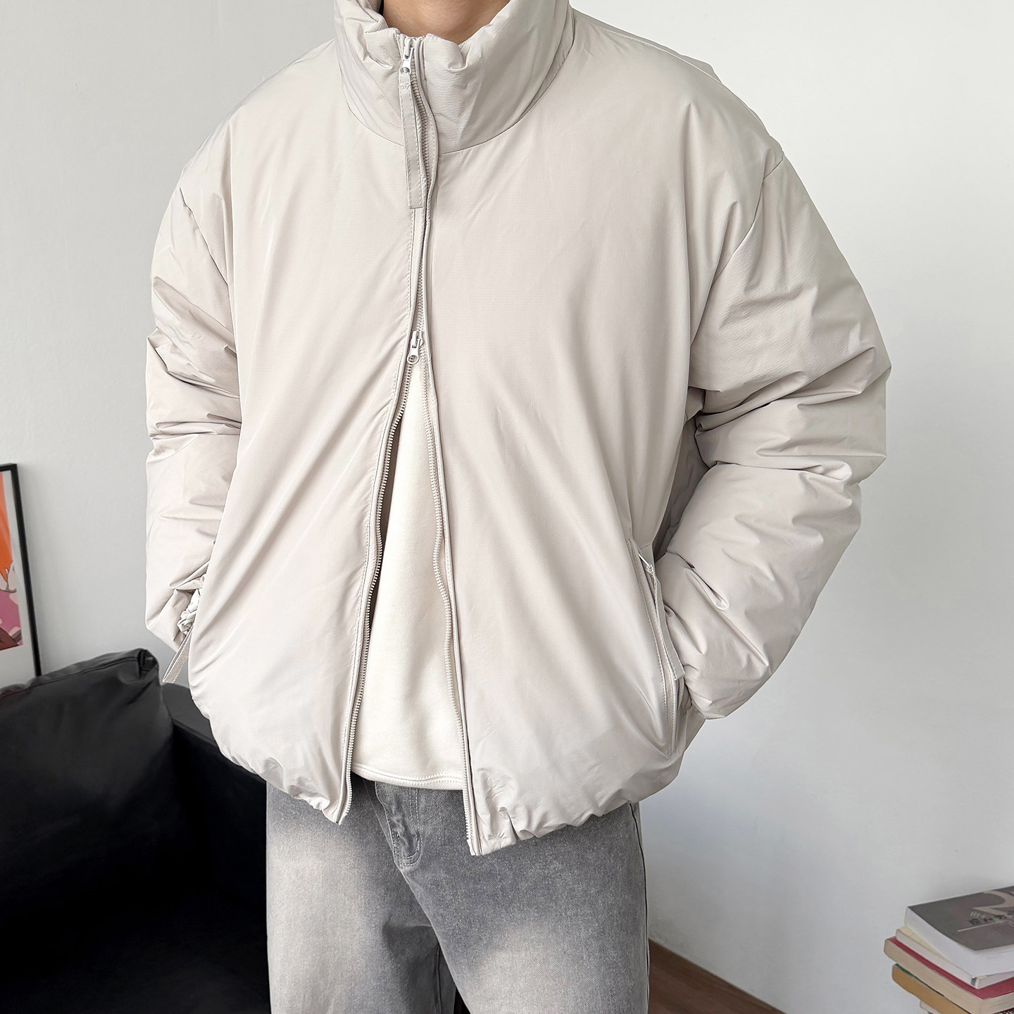 24line日系复古立领羽绒服男宽松通勤保暖方便百搭外套冬季棉服潮,男装,羽绒服,淘宝优惠券,粉丝福利购,淘宝优惠卷