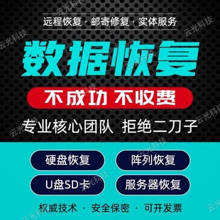 远程单反相机CF/SD内存卡照片视频格式化删除移动硬盘RAW数据恢复