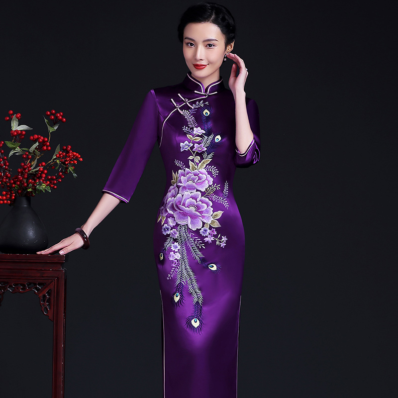 复古礼服婚宴装旗袍喜妈妈