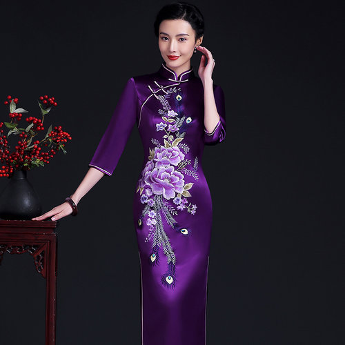 复古礼服婚宴装旗袍喜妈妈