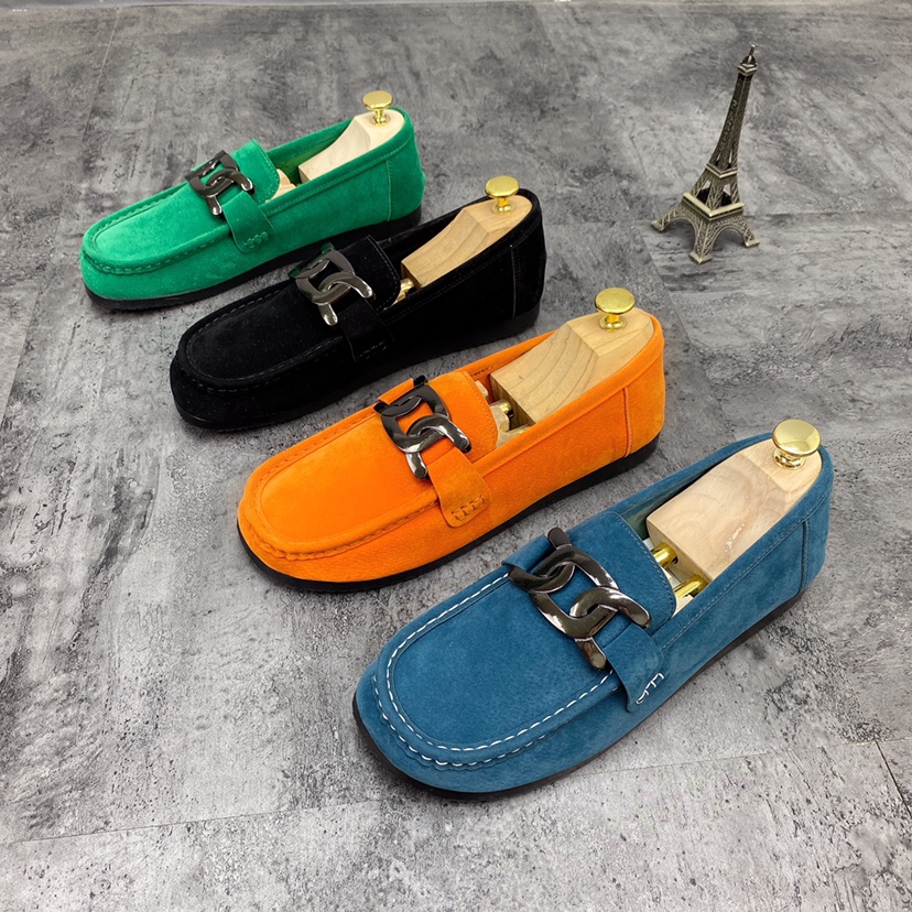 男士炫彩青年豆豆鞋低帮鞋