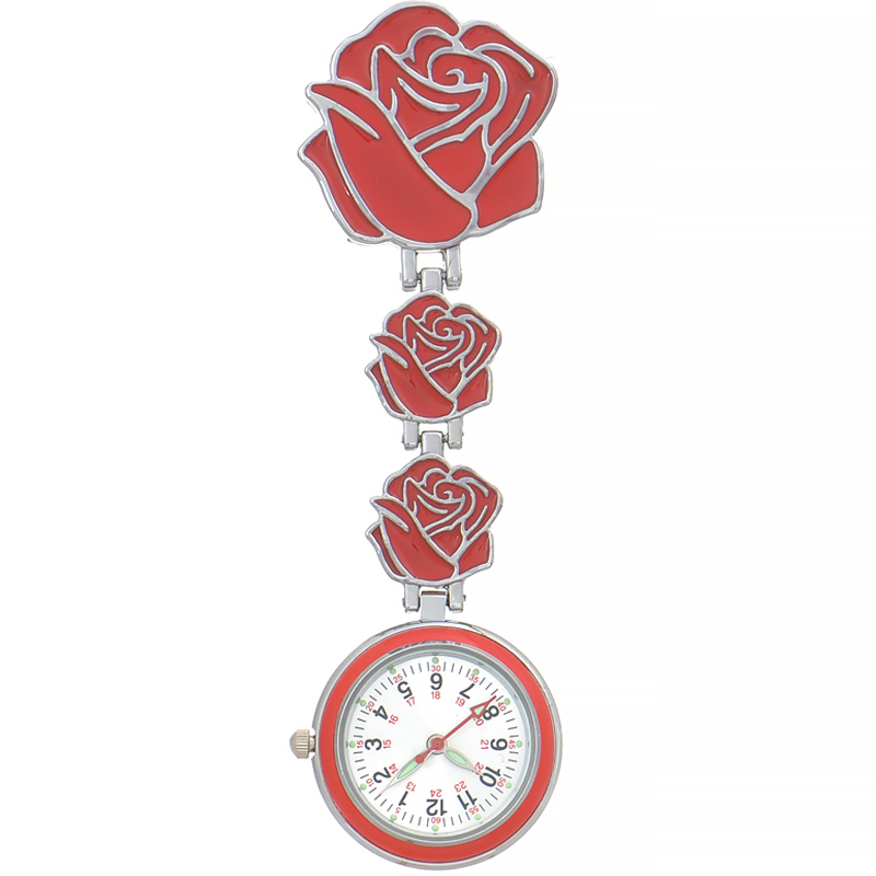 玫瑰花护士表胸表挂表女夹子医用