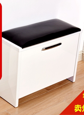 门口鞋凳式鞋柜简约现代收纳储物凳多功能翻斗鞋凳沙发凳穿鞋凳式
