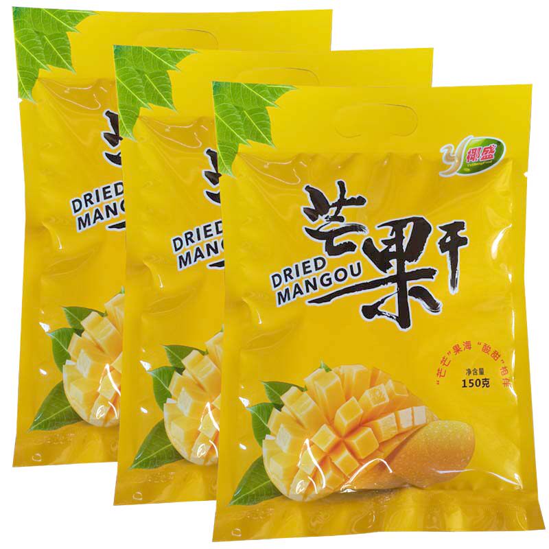 椰盛芒果干150g袋鲜嫩芒果肉芒果片海南特产食品包装营养袋装