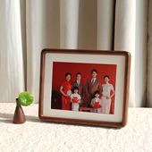 全家福实木相框定制高级感装 裱结婚照洗照片画框810寸摆台挂墙A4