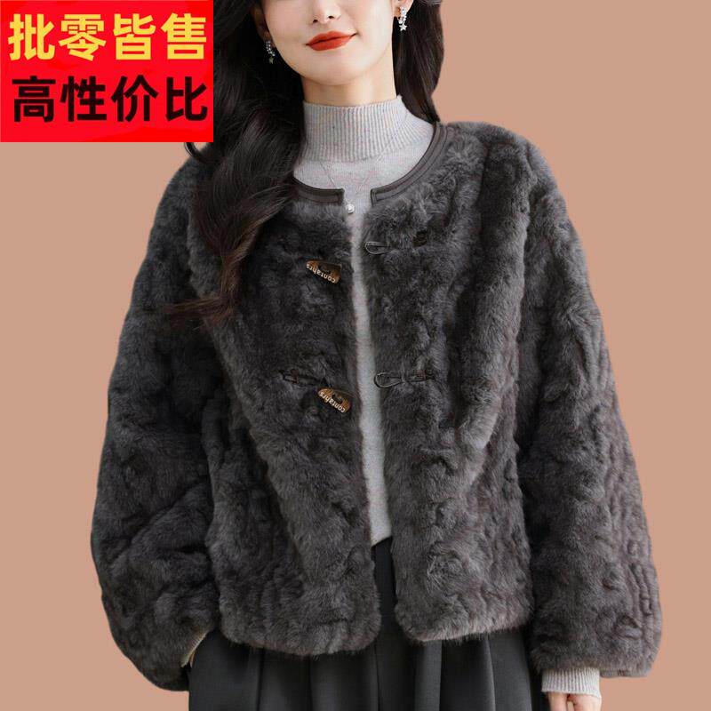 皮毛一体2025新款爆款海宁皮草外套女年轻小个子加厚毛毛今年流行