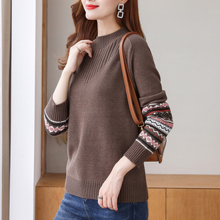 桐乡濮院羊毛衫女纯山羊绒100毛衣新款2021爆款时尚洋气外穿高端
