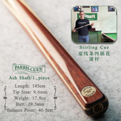 Stirling 英国进口John Parris 斯特灵台球杆庄派瑞斯诺克小头