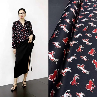 夏季 吊带裙服装 高定新品 连衣裙衬衫 真丝布料 简约时尚 快乐小马