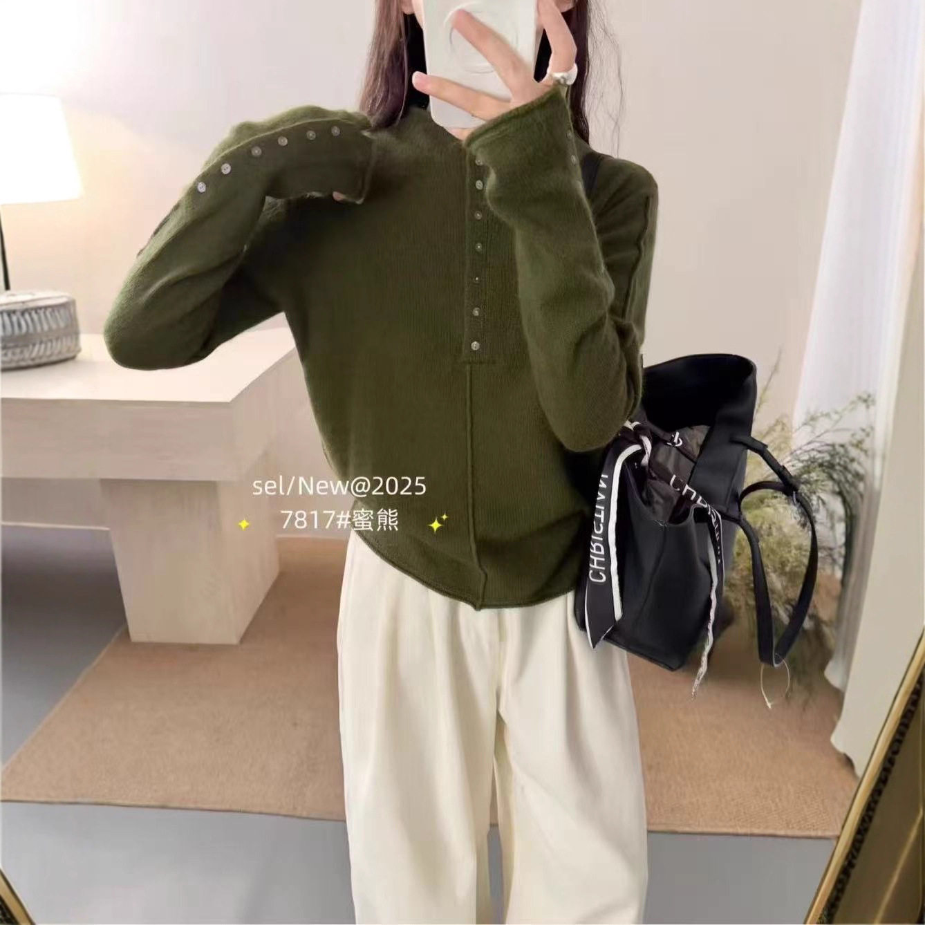 园园美衣毛衣纽扣新款套头加厚保暖蜜熊绒毛衣学院风新款外套毛衣