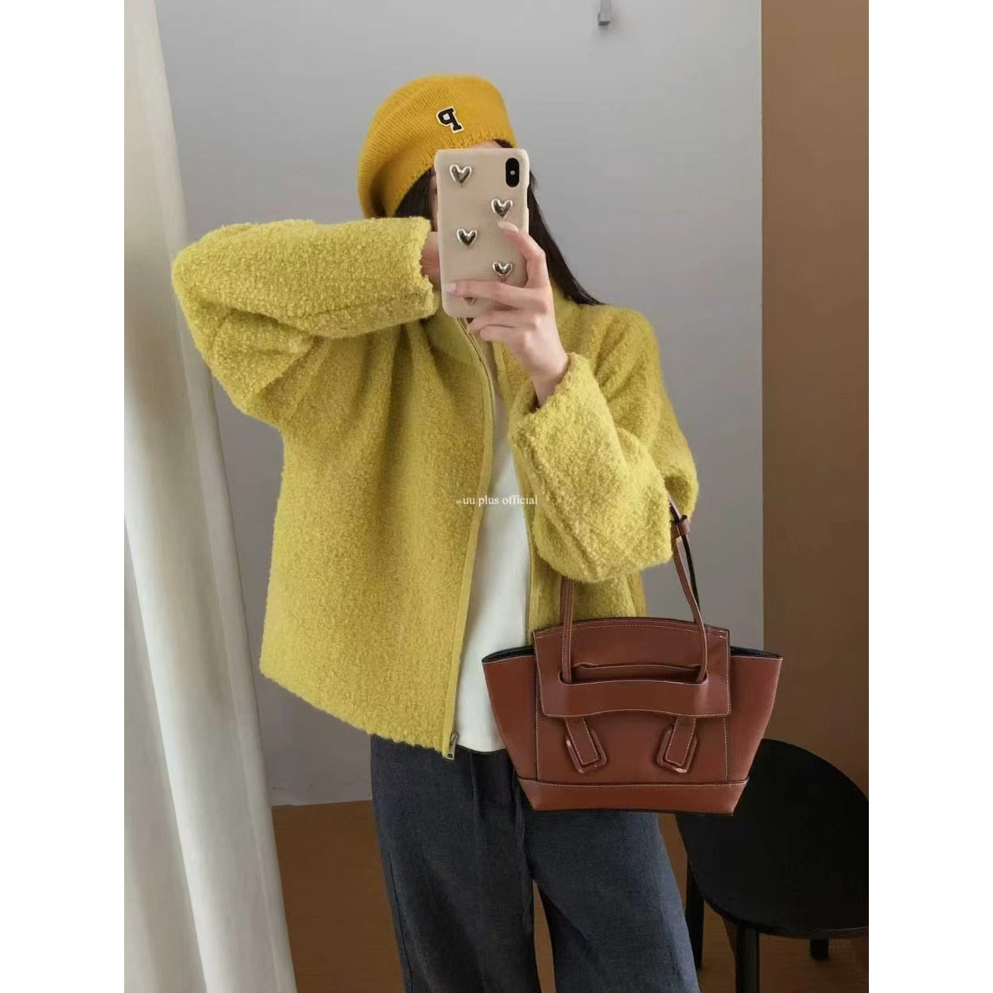 园园美衣毛衣外套女2026秋季新款百搭加厚宽松高领慵懒风针织开衫