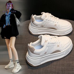 2024秋季小白鞋新款韩版ins女学生增高运动板鞋潮女休闲鞋街拍女