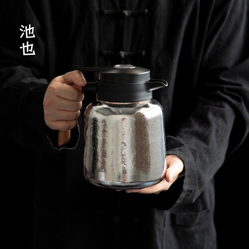 池也纯钛保温壶家用焖泡茶壶茶水分离办公室泡茶显温大容量水壶