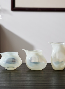 池也飞鸟白月光纯手工吹制公道杯高硼硅玻璃茶具高档茶水分茶器