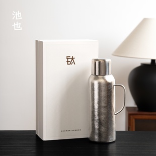 池也纯钛双层焖茶壶保温壶老白茶泡茶壶茶水分离家用传家壶暖水壶