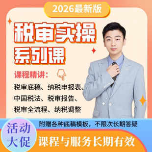 2026税务审计实操课 (税审底稿+报告+汇算+风险评估+税法+申报表)
