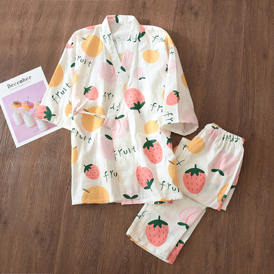 R391和服睡衣女浴袍系带开衫DIY服装纸样1:1日式家居服裁剪图
