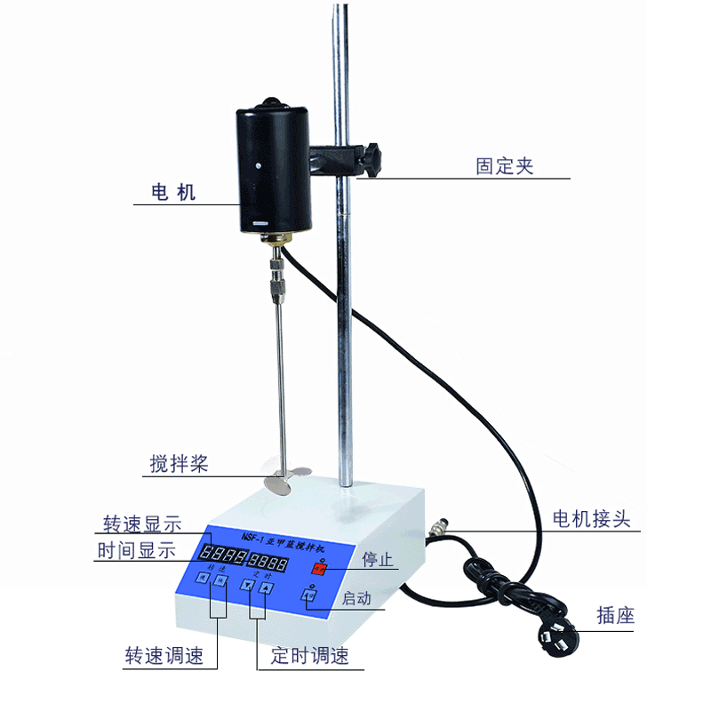 叶轮数显含甲细粉测定仪搅拌机料亚量实验室试验蓝置装集石搅拌器