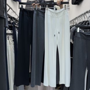 9966 ACS2026春季 女百搭抽绳直筒小个子神裤 高腰显瘦休闲裤 新款