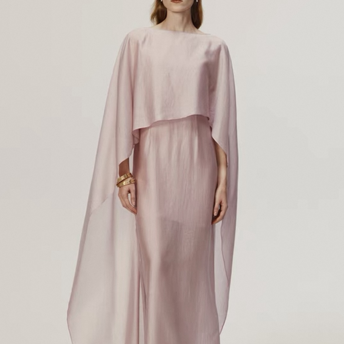 AETNA PROJECT | 粉丁香色长披肩式连身裙