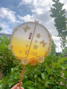 蚕丝扇古风扇子手工团扇diy材料包三八活动团建创意秀禾汉服扇