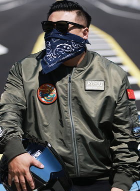 核爆炸大闹天空孙悟空秋冬大码机车骑行棒球外套ma1空军飞行夹克