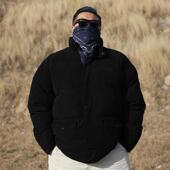 核爆炸灯芯绒冬季 条绒休闲棉服外套男 保暖加厚复古巴恩风男女大码