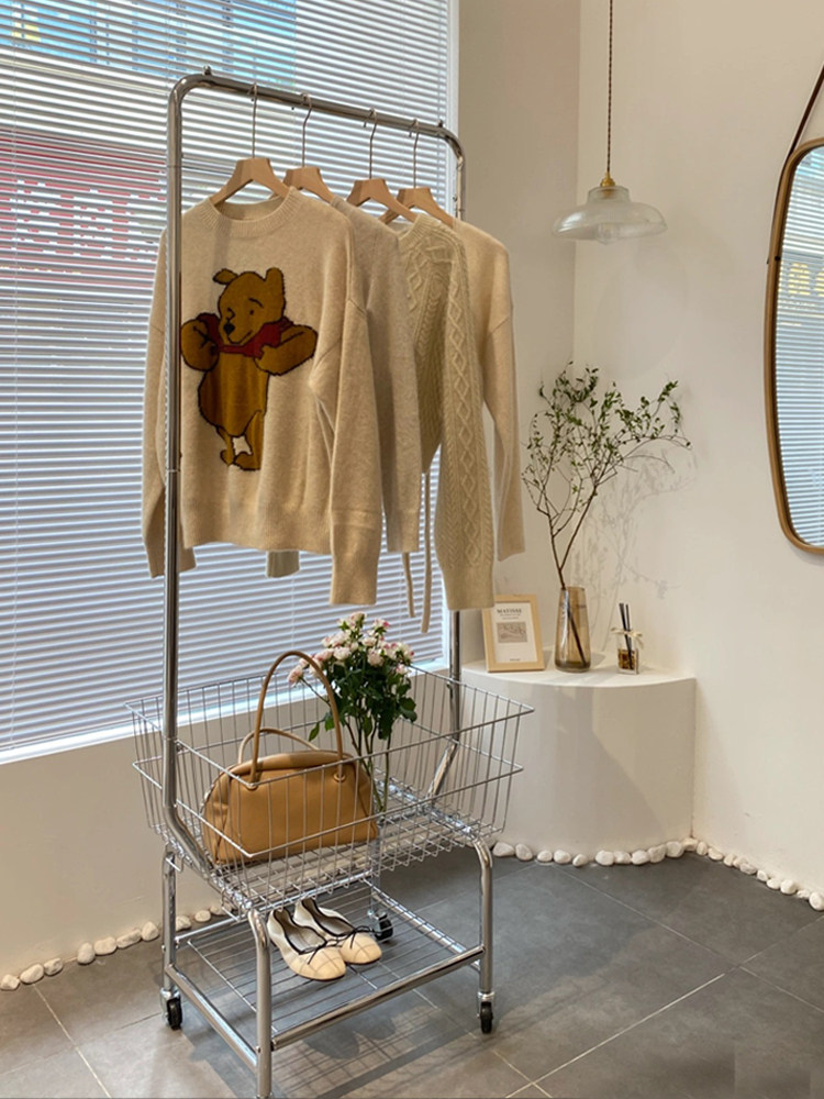 移动服装店展示架落地式专用女装陈列挂衣架带轮子购物推车置物架