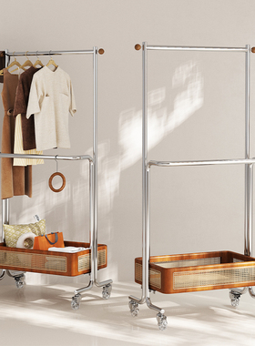 a生实木衣帽架落地卧室轻奢高级感主卧室内挂衣架床边衣服置物架