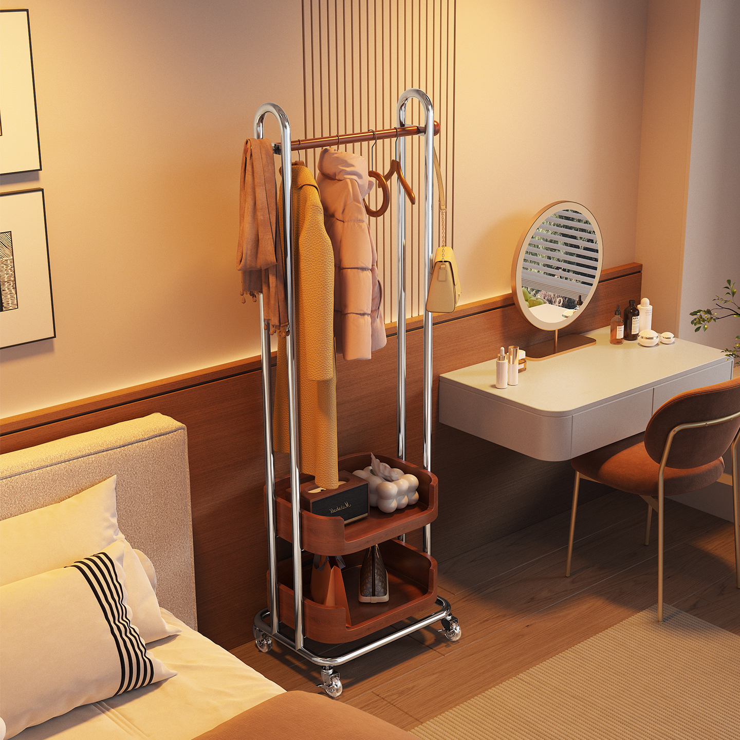 a生卧室衣架储物柜不占地方衣架