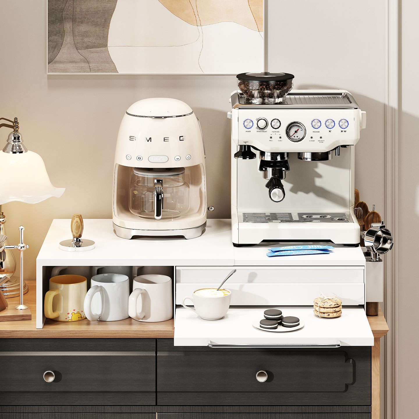 a生咖啡机增高架家用桌面收纳架