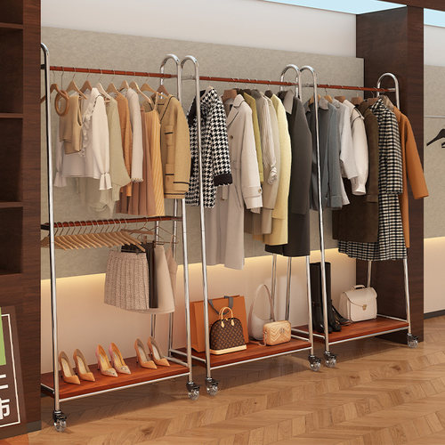 a生中古服装展示架落地衣架